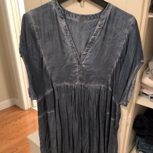Free people denim wash dress